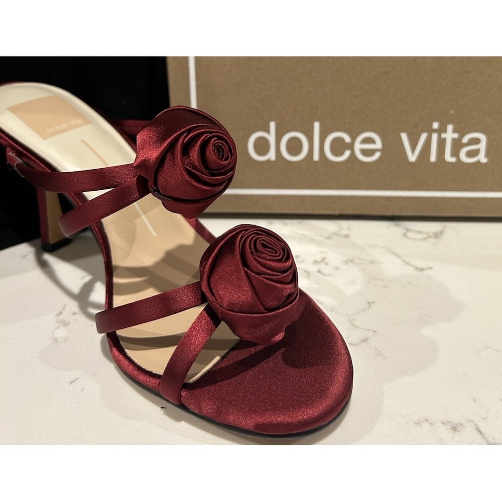 DOLCE VITA Rose‎ Formal Sandal Women's Size US 6.5 Burgundy Purple $135 Linzy